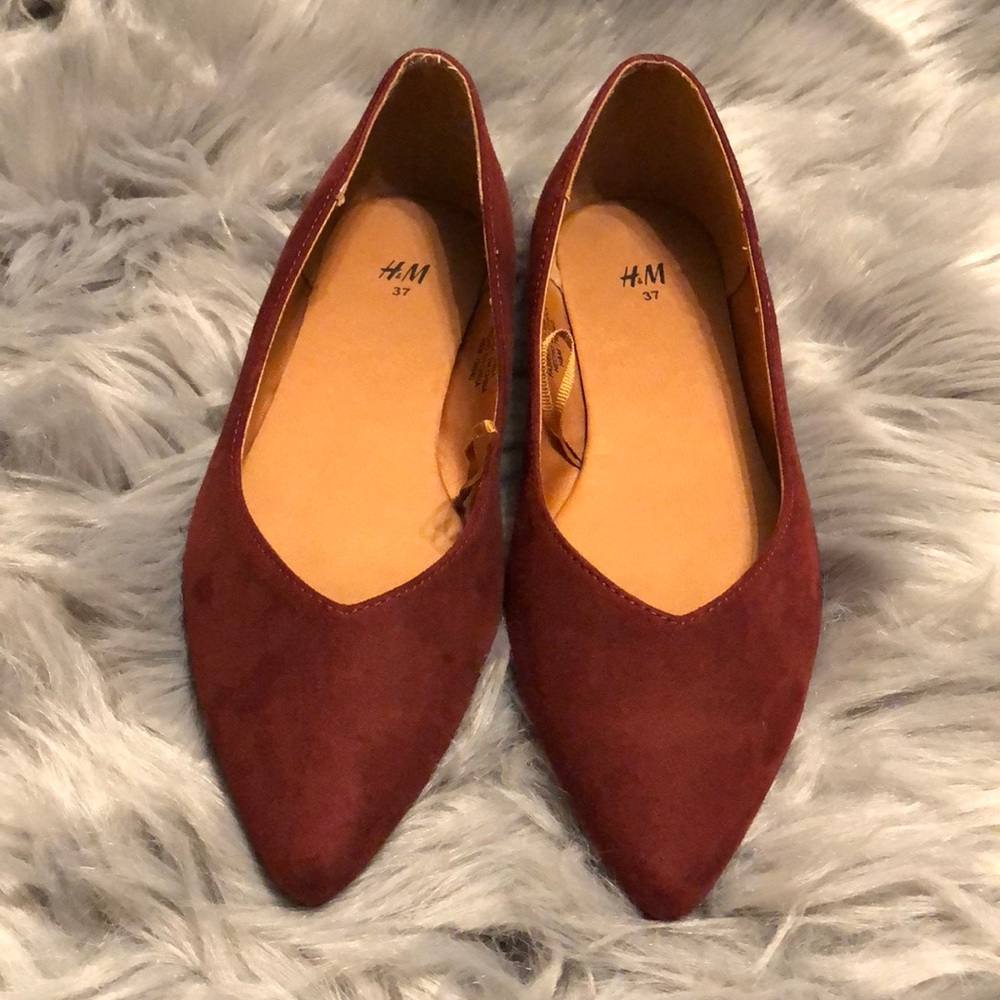 H&M Red Suede Flats
